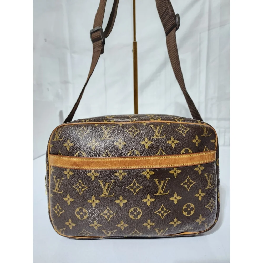 Louis Vuitton Reporter Shoulder Bag Brown/Beige